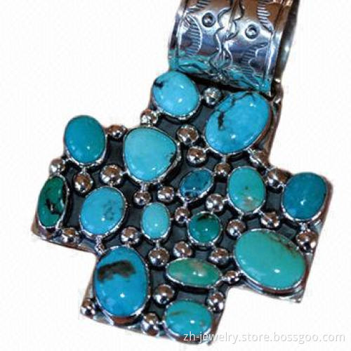 Turquoise Cross Jewelry/Beads/Pendant/Necklace